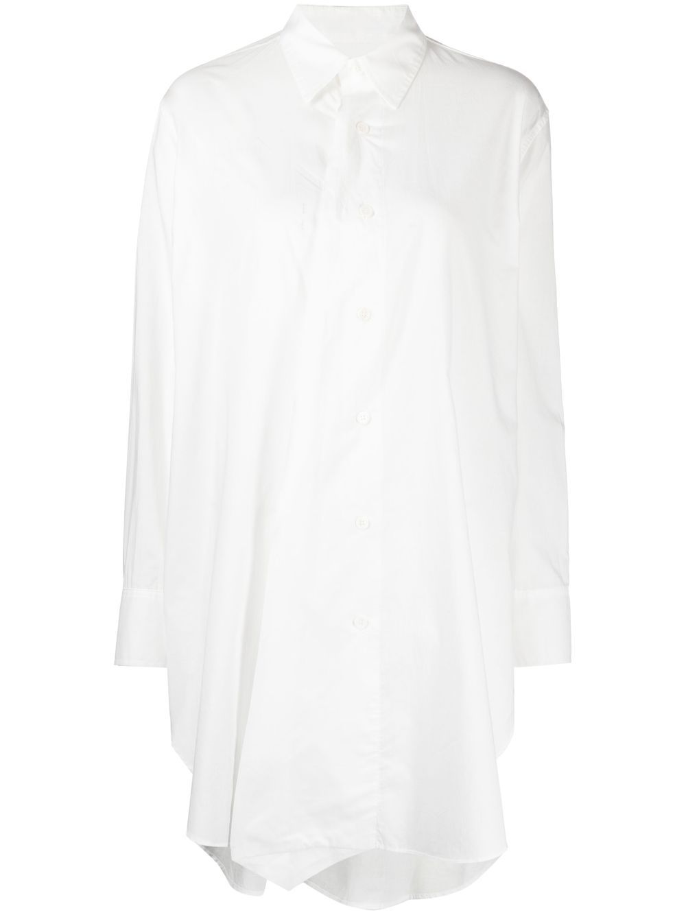 Yohji Yamamoto 超大款棉衬衫 - 白色