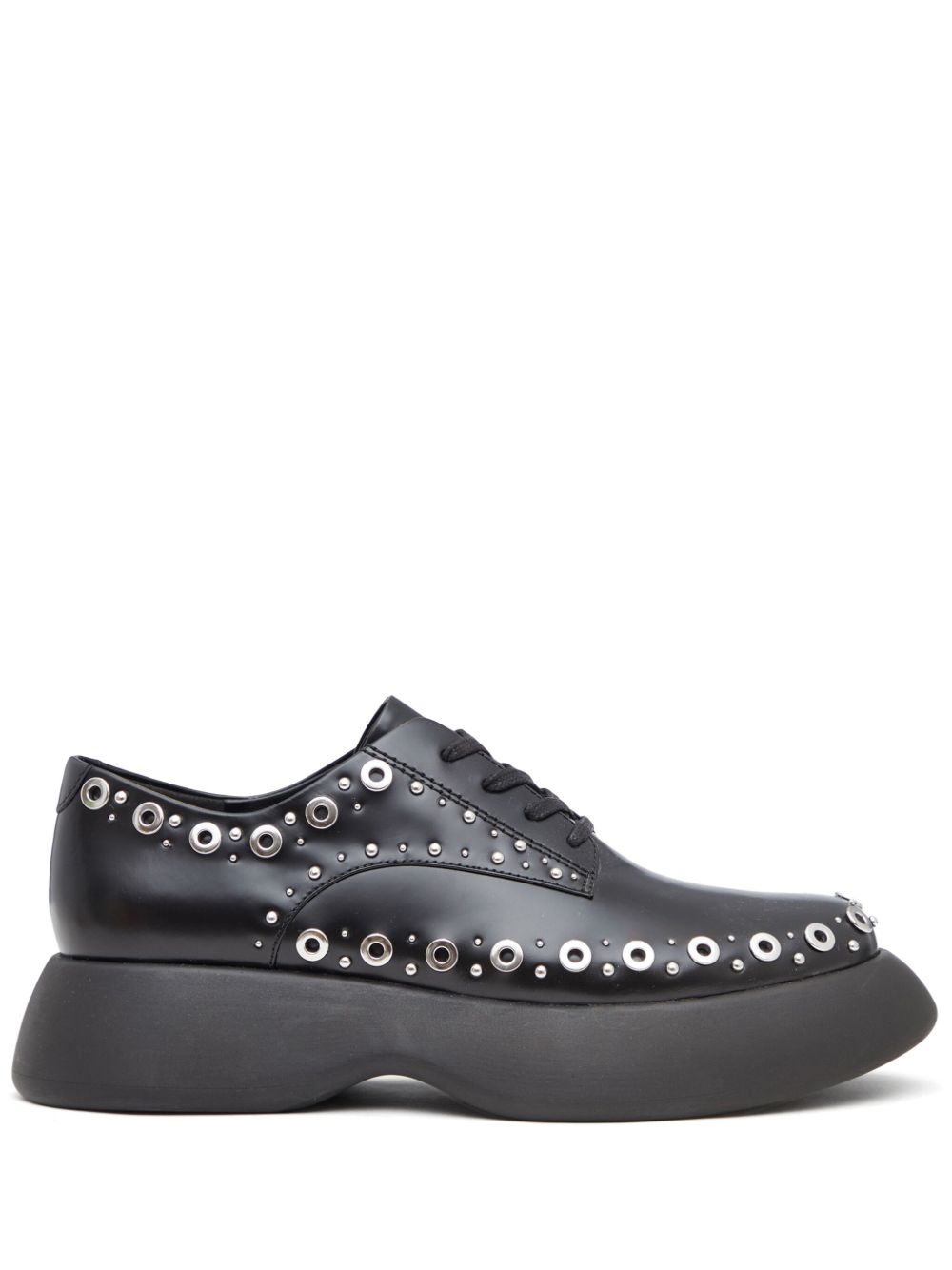 3.1 Phillip Lim Mercer 皮质德比鞋 - 黑色