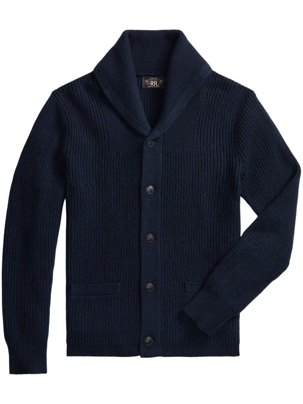 Ralph Lauren RRL 排扣羊绒开衫 - 蓝色