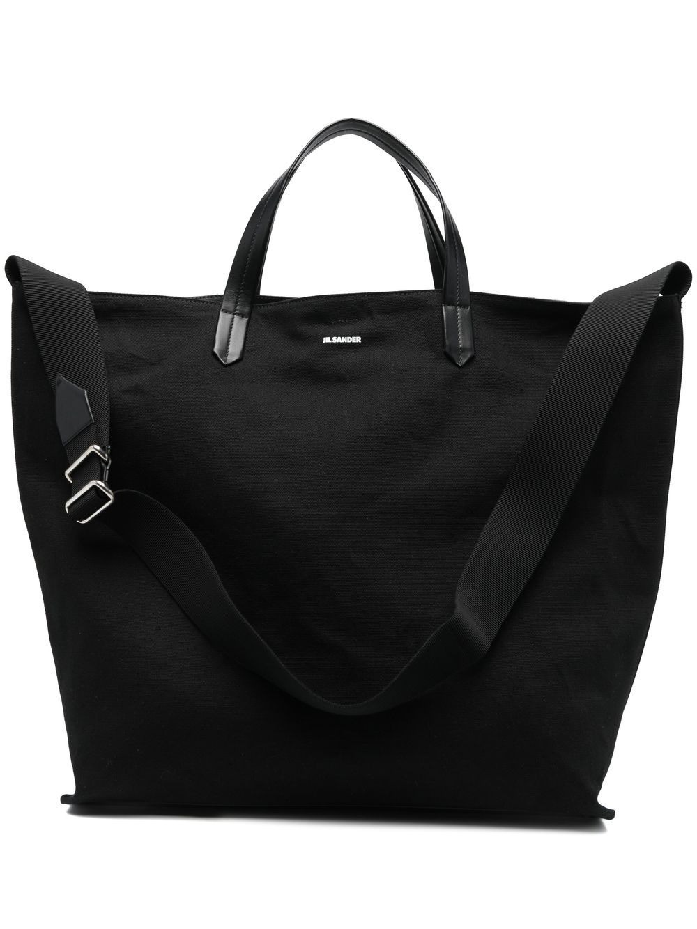Jil Sander logo印花托特包 - 黑色