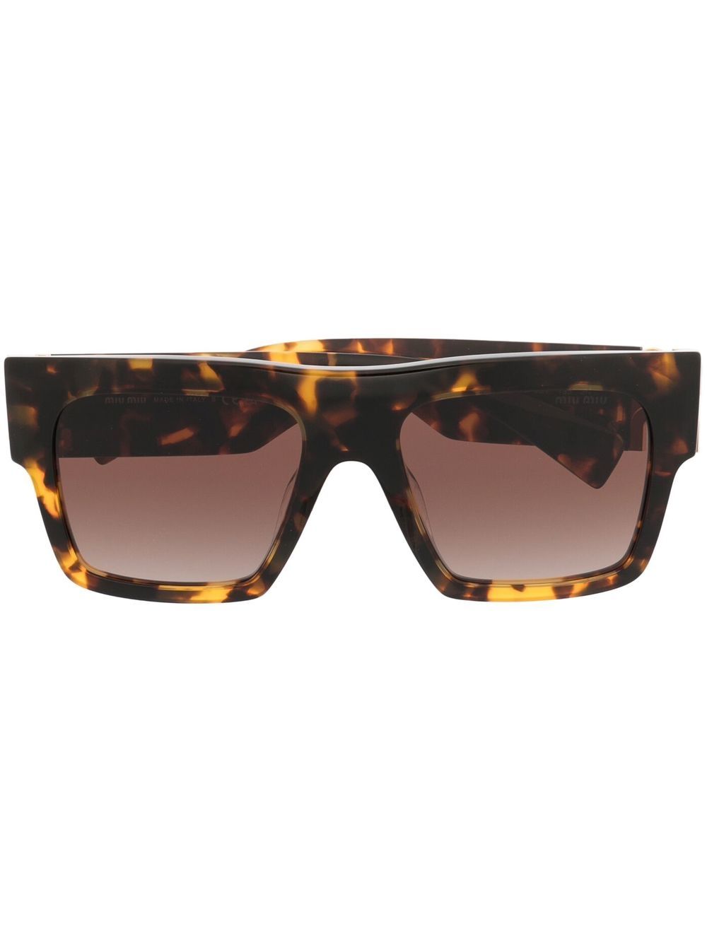 Miu Miu Eyewear 缪缪 MU10WS 方框太阳眼镜 - 褐色