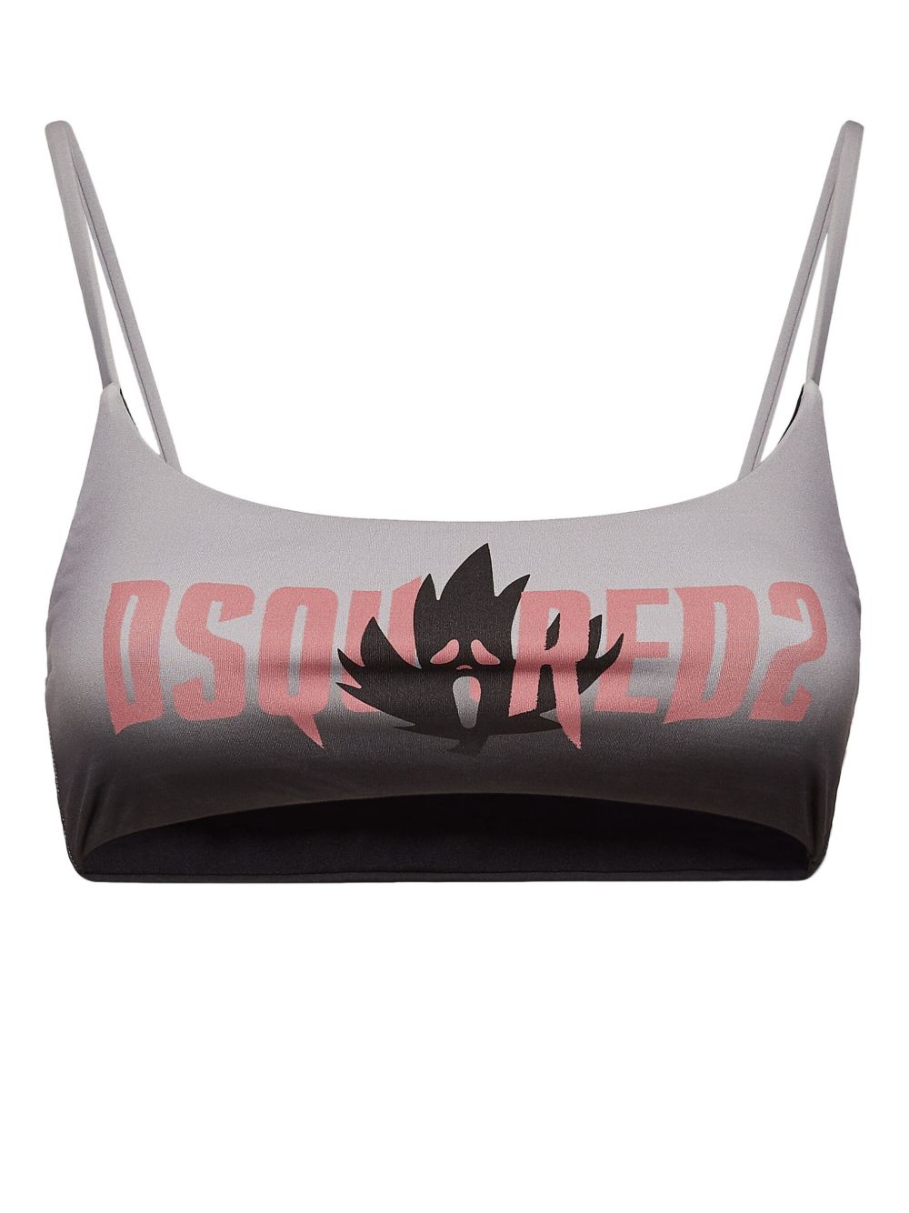 DSQUARED2 logo印花比基尼上装 - 黑色