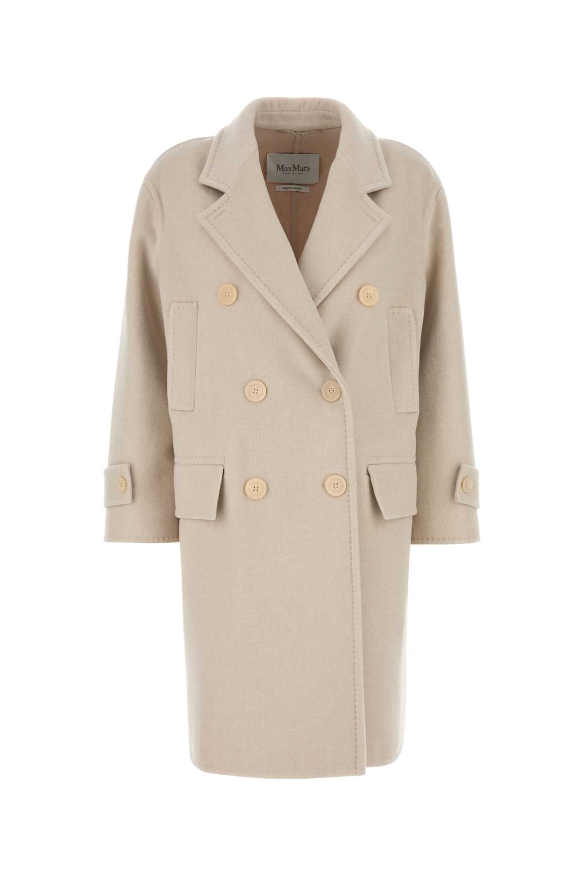 Max Mara 沙色羊毛混纺 Nogara 大衣