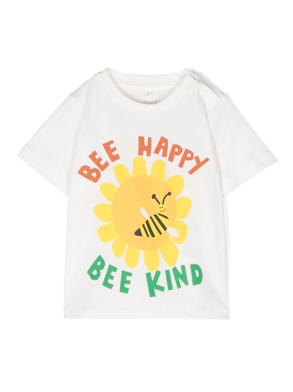 Stella McCartney Kids Bee Happy 印花棉T恤 - 中性色