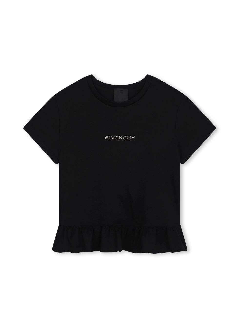 Givenchy Kids logo缀饰棉T恤 - 黑色