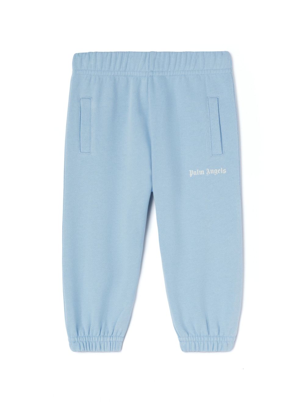 Palm Angels Kids logo运动裤 - 蓝色