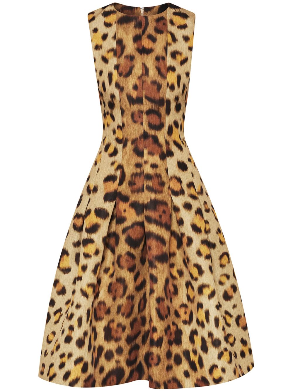 Oscar de la Renta Jaguar 褶饰罗缎连衣裙 - 中性色