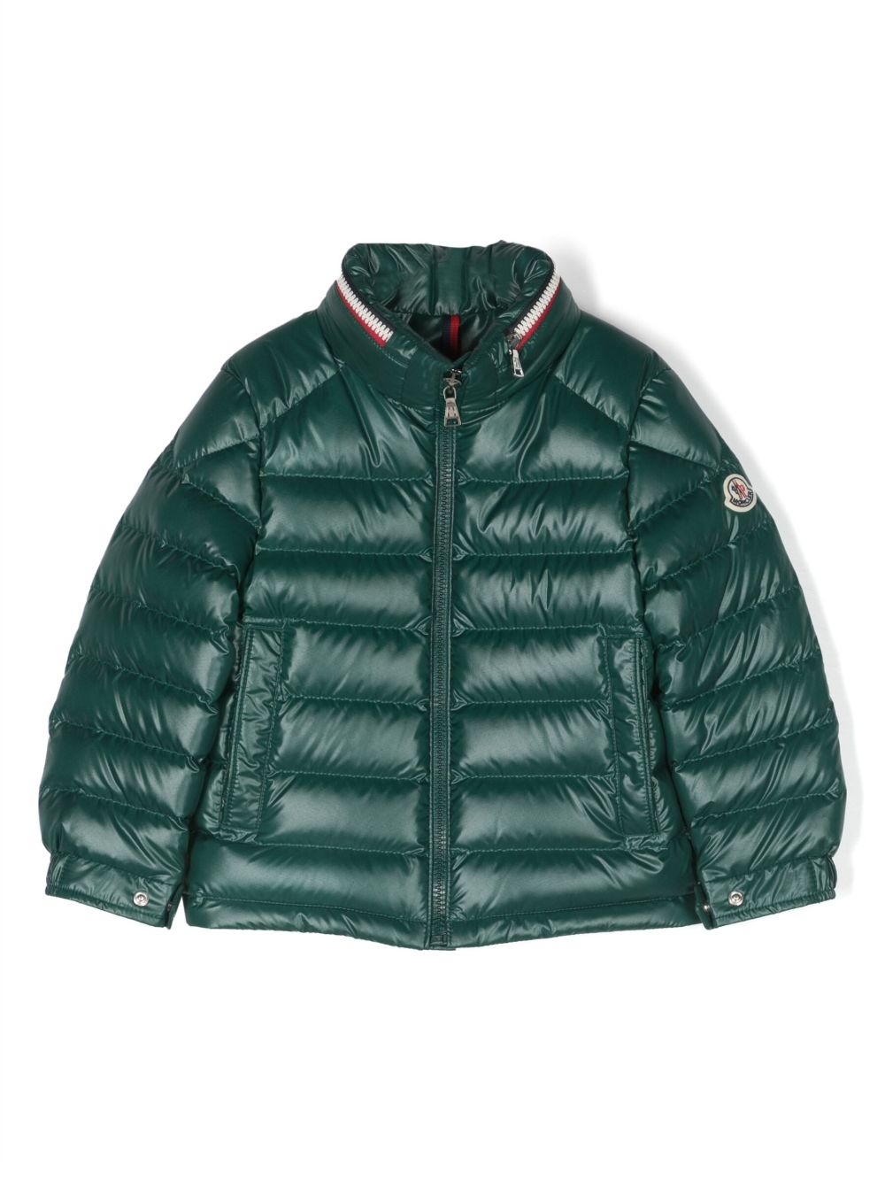 Moncler Enfant Bourne 绗缝填充夹克 - 绿色