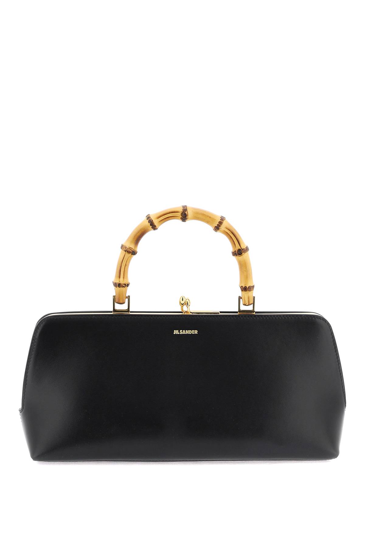 Jil Sander Black Small Goji Bamboo Bag