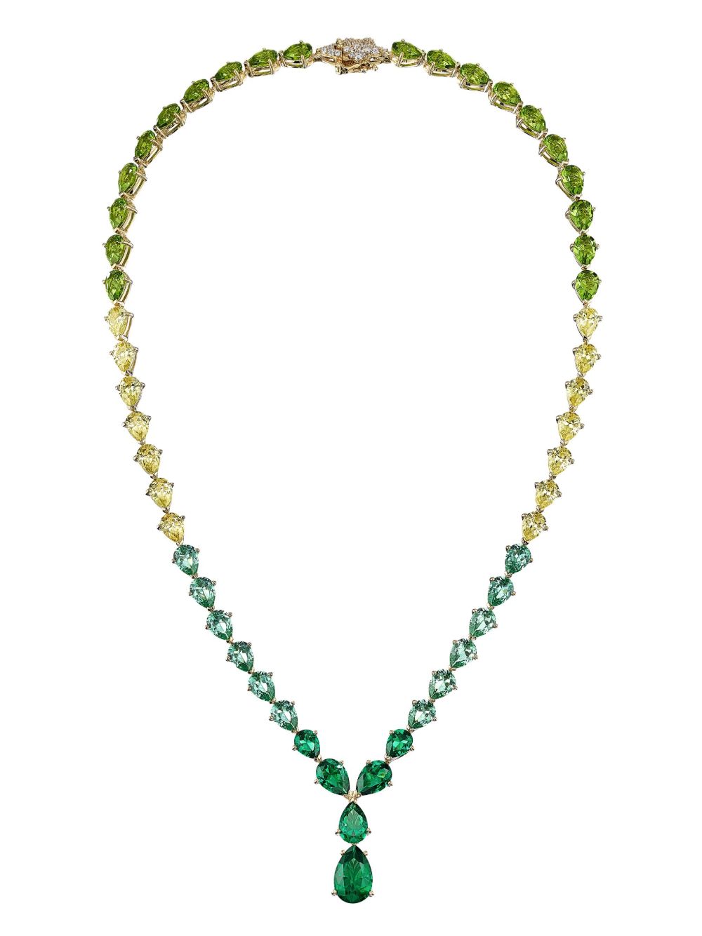 Anabela Chan 18K镀金纯银 Emerald Nova 宝石项链 - 绿色