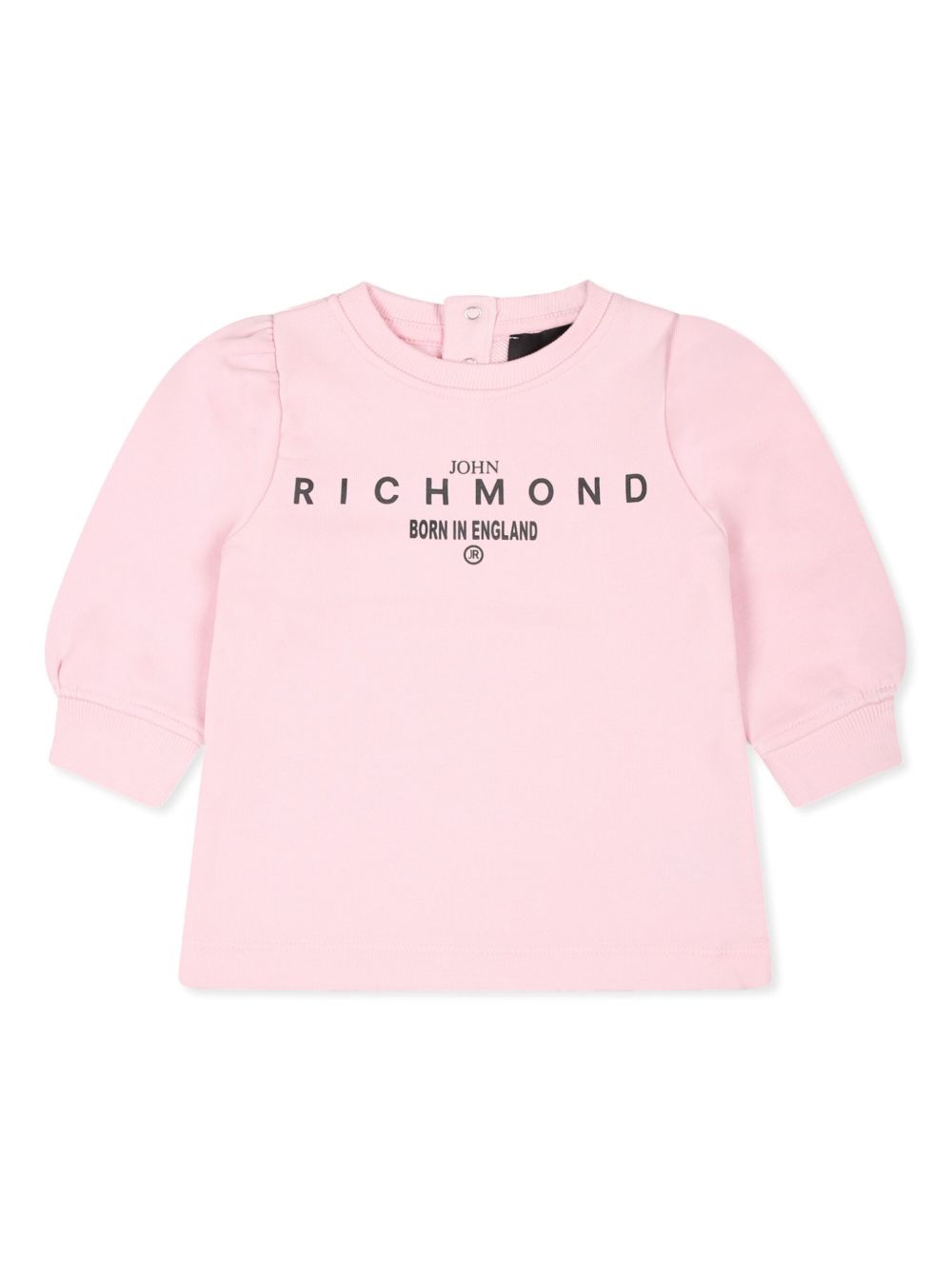 John Richmond Junior logo印花长袖连衣裙 - 粉色