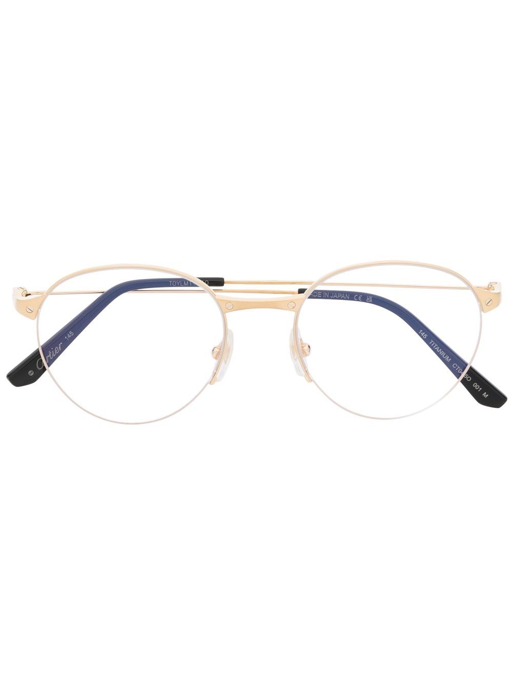 Cartier Eyewear 圆框眼镜 - 金色