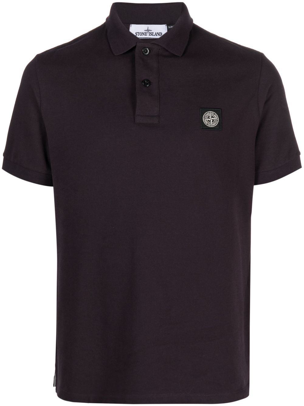 Stone Island Compass 图案短袖polo衫 - 紫色