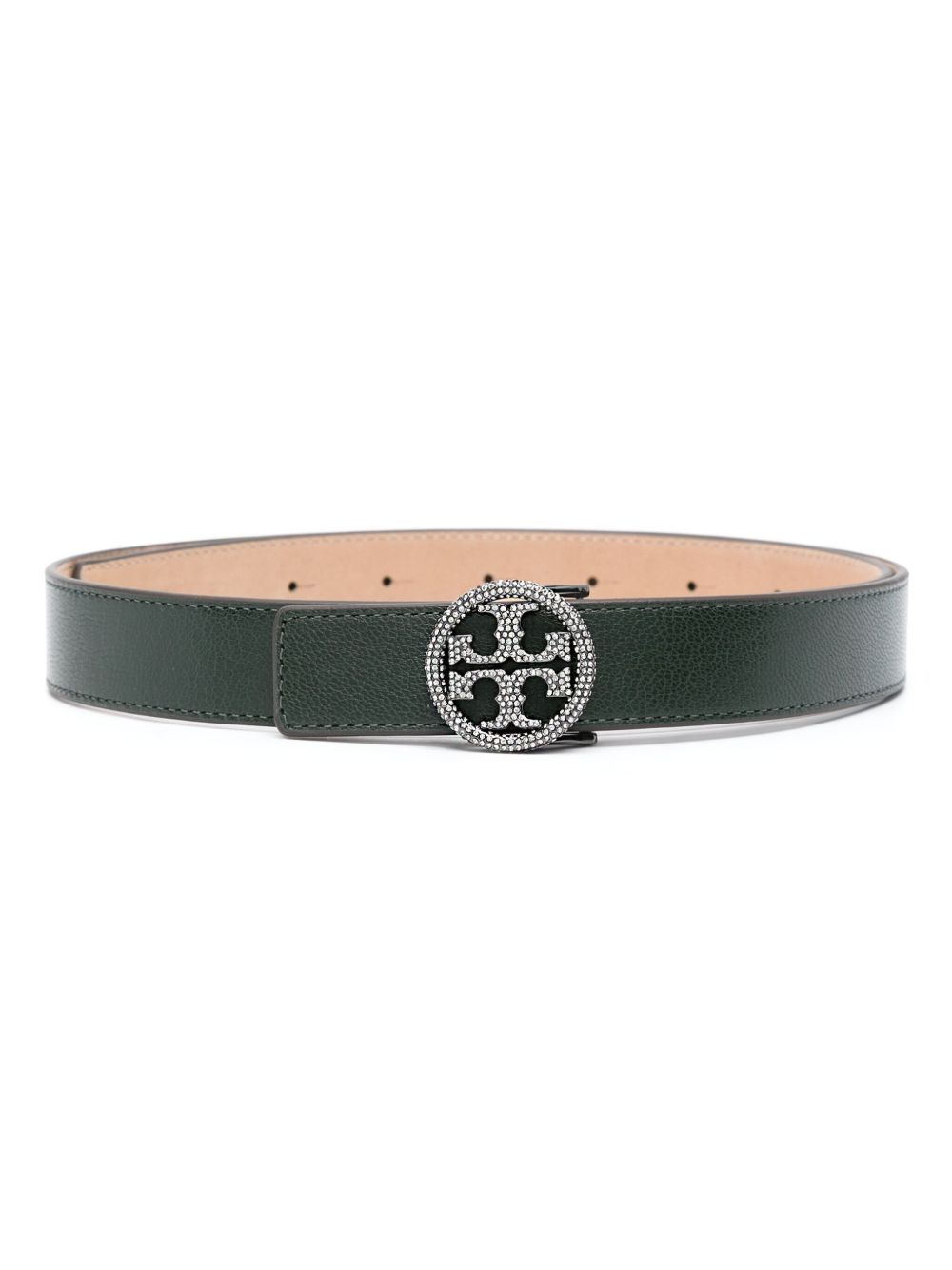 Tory Burch 1" Miller 皮质腰带 - 绿色