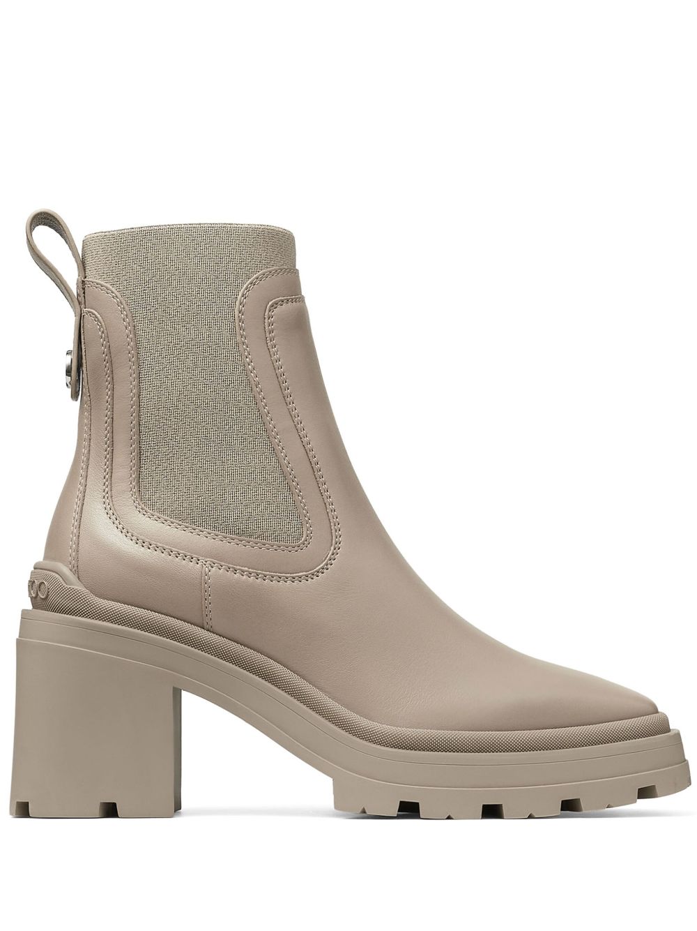 Jimmy Choo Veronique 高跟皮质及踝靴 - 中性色