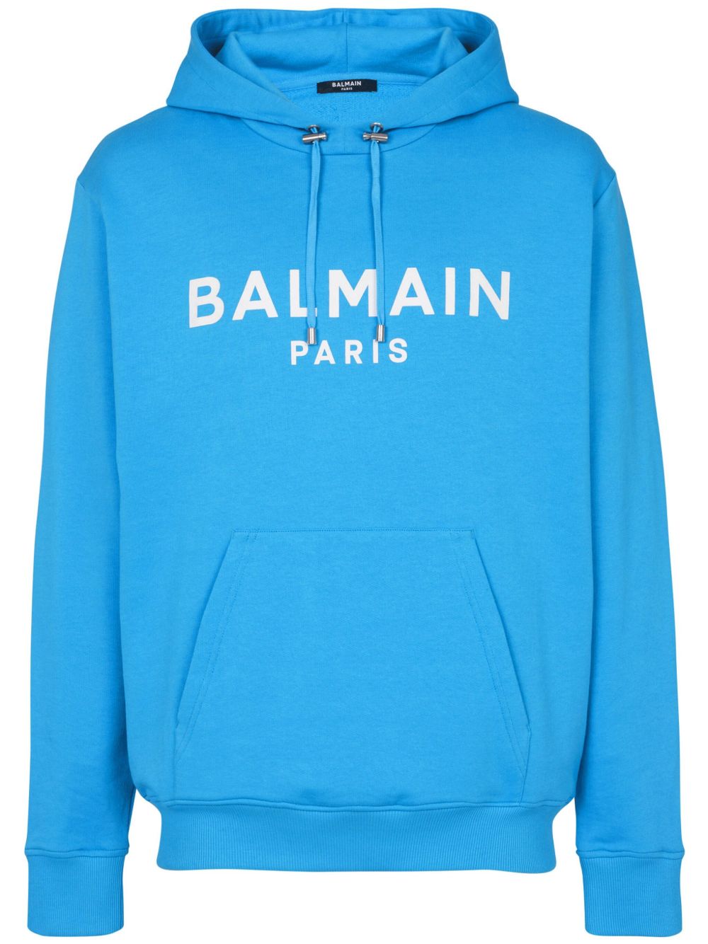 Balmain Balmain Paris 印花连帽衫 - 蓝色