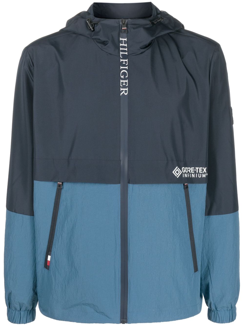 Tommy Hilfiger 拼接设计连帽夹克 - 蓝色