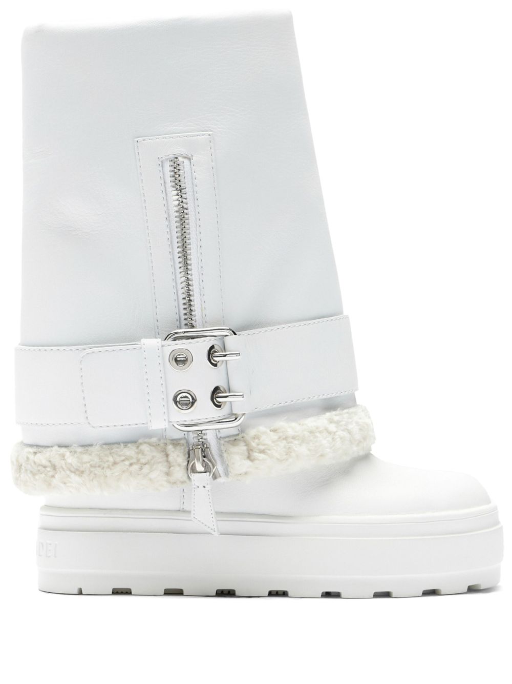 Casadei New Double Face 高跟靴（8厘米） - 白色