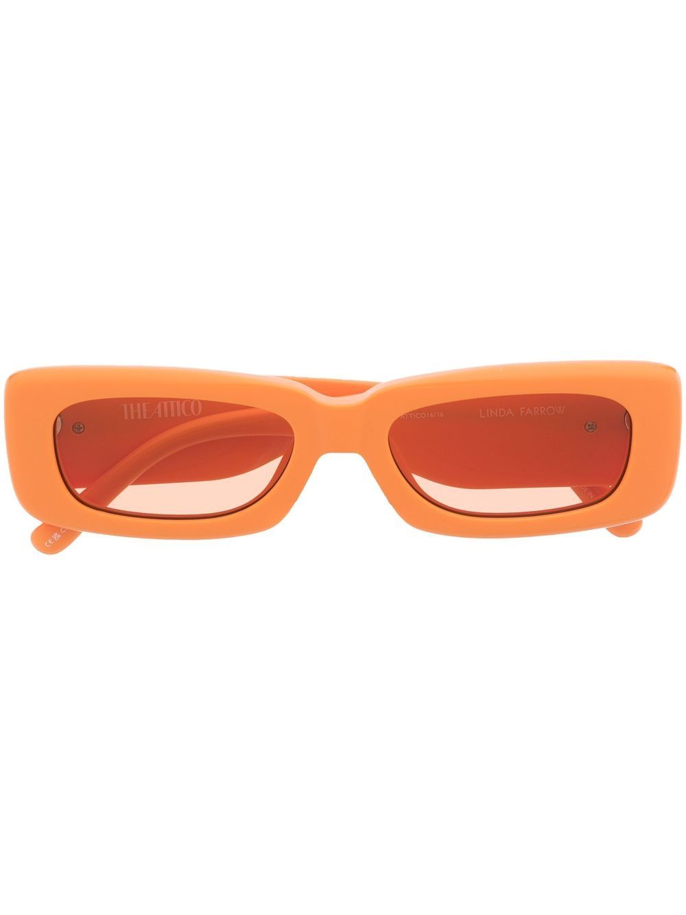 Linda Farrow x The Attico Mini Marfa 太阳眼镜 - 橘色
