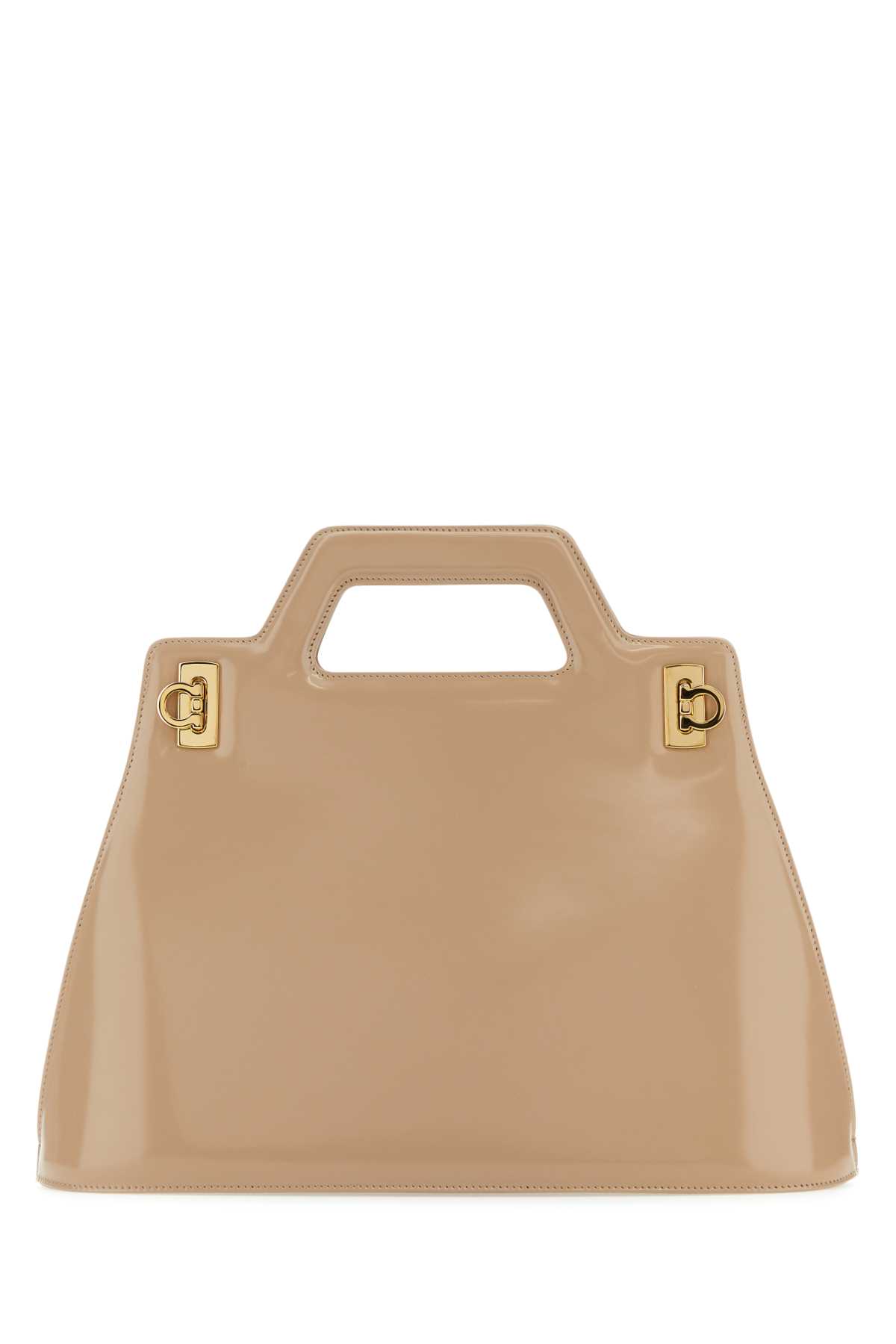 Ferragamo Beige Leather Wand Bag