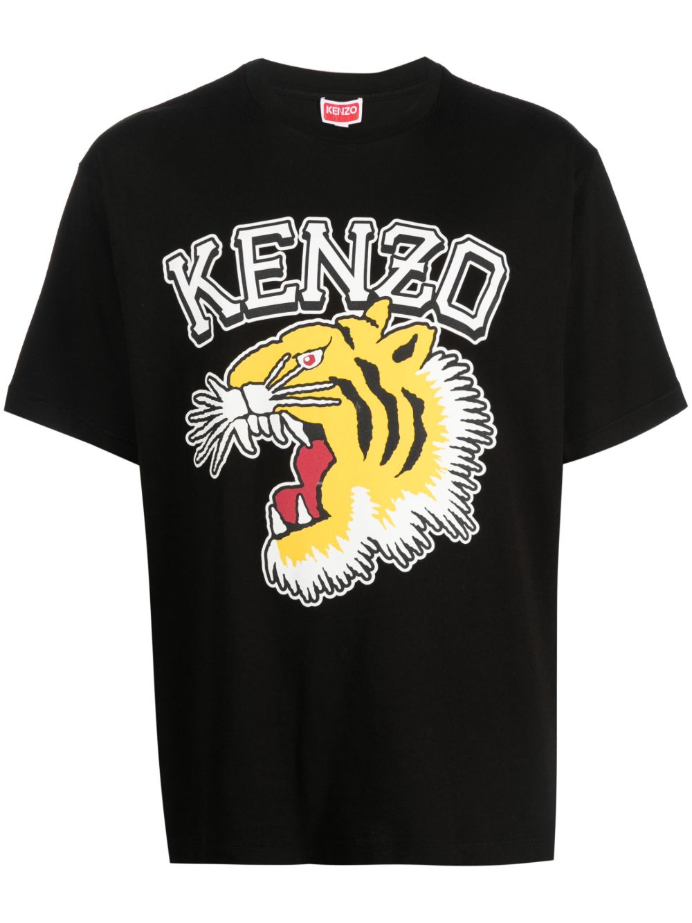 Kenzo 老虎印花棉T恤 - 黑色