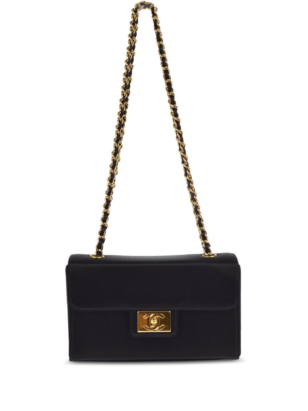 CHANEL Pre-Owned CC 旋扣单肩包（2002年典藏款） - 黑色
