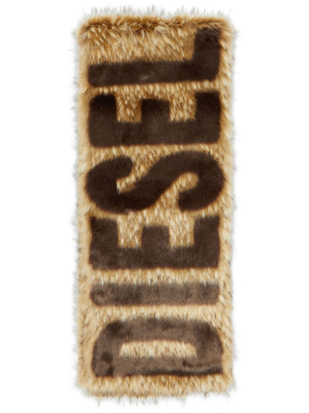 Diesel S-Aber logo人造皮草围巾 - 中性色