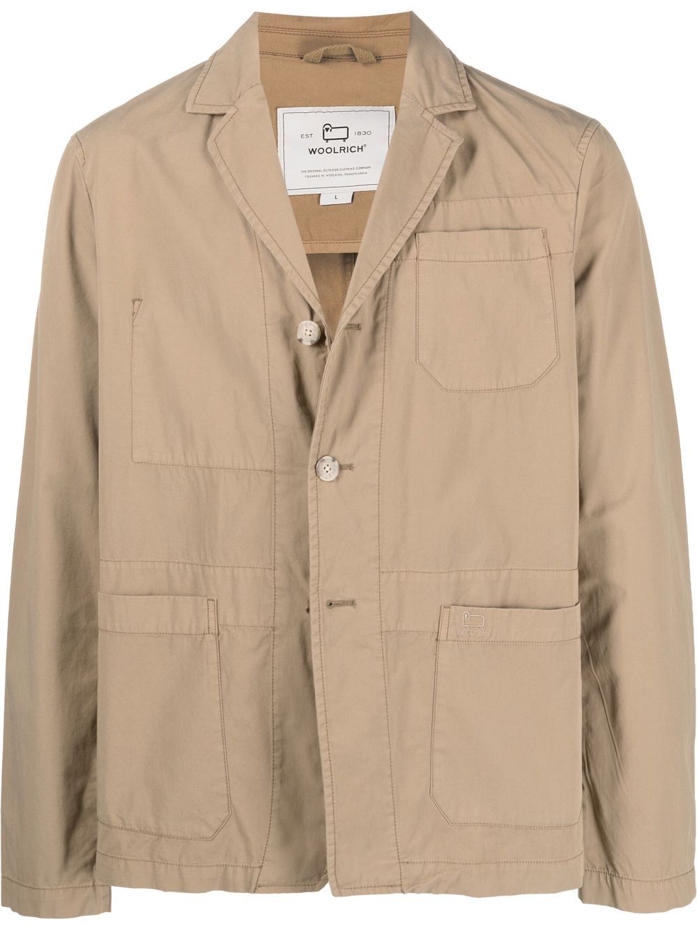 Woolrich 单排扣西装夹克 - 褐色