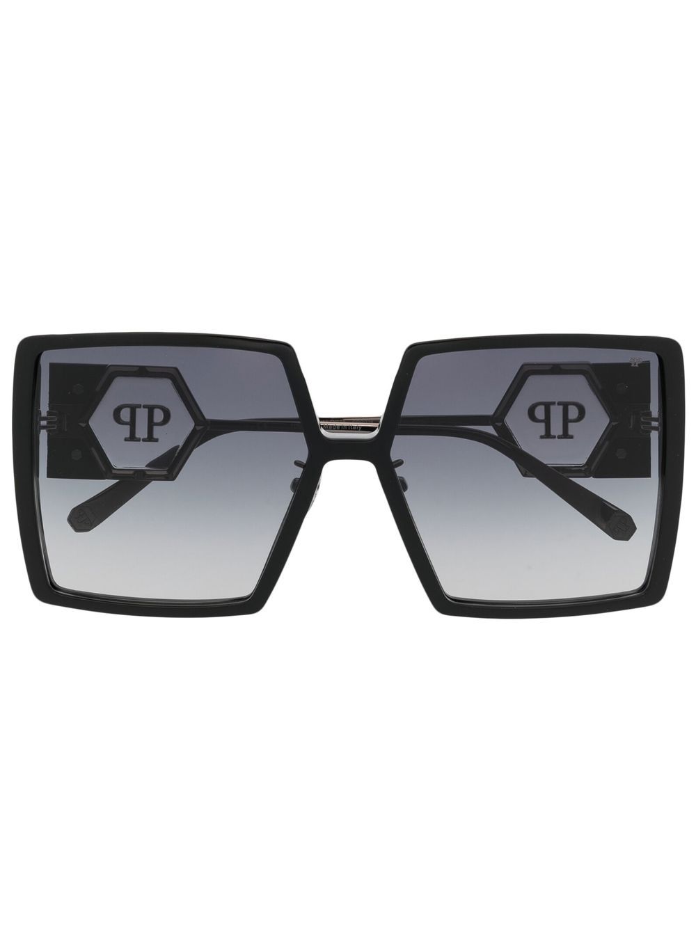 Philipp Plein 超大方框太阳眼镜 - 黑色