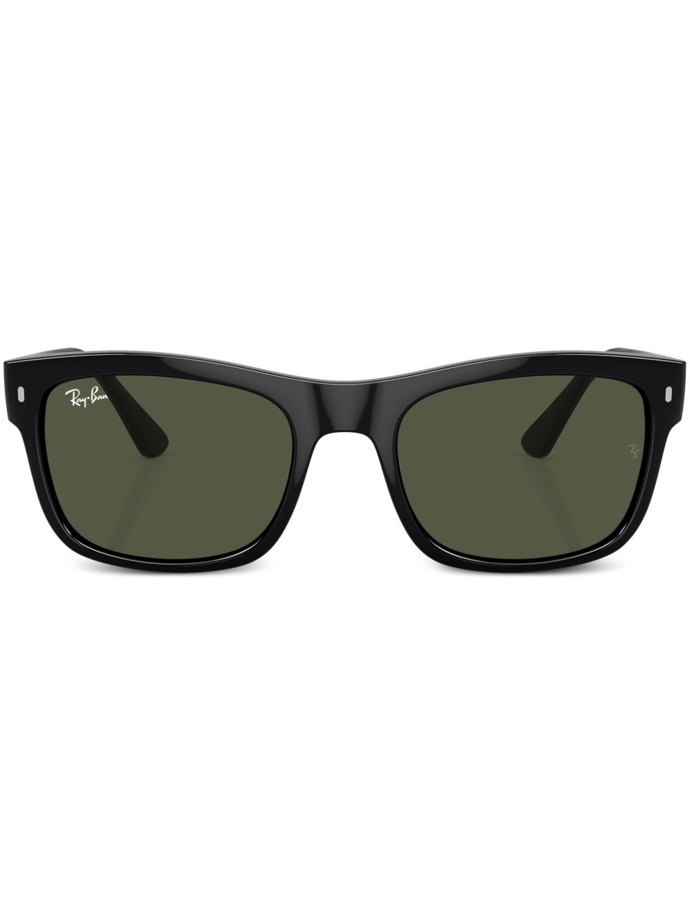 Ray-Ban logo标牌方框太阳眼镜 - 黑色