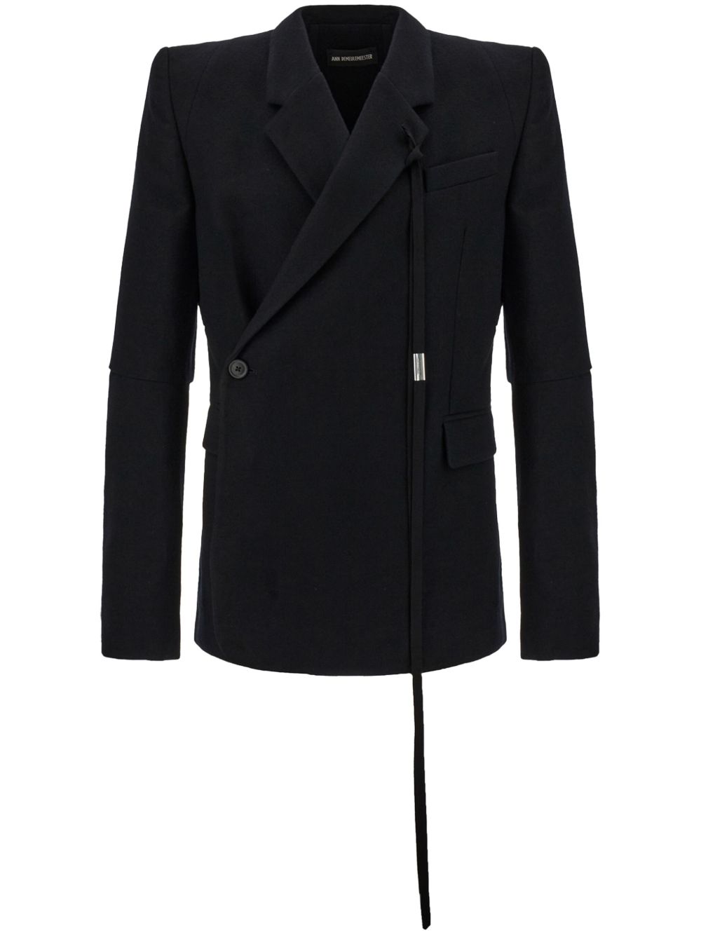 Ann Demeulemeester 双排扣西装夹克 - 黑色