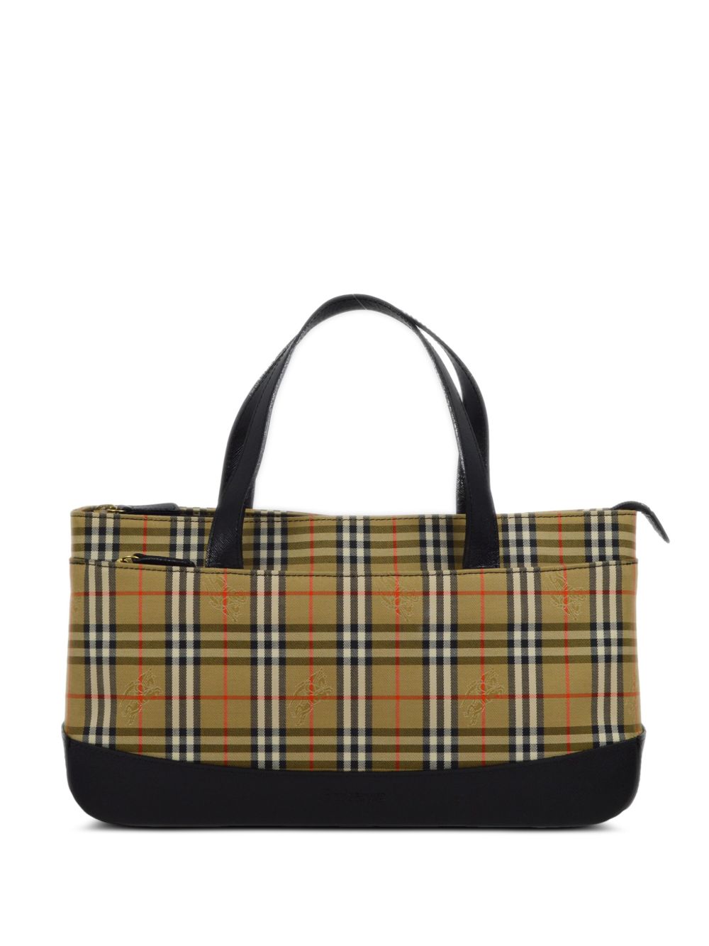 Burberry Pre-Owned 经典格纹手提包（1990-2000年代典藏款） - 中性色