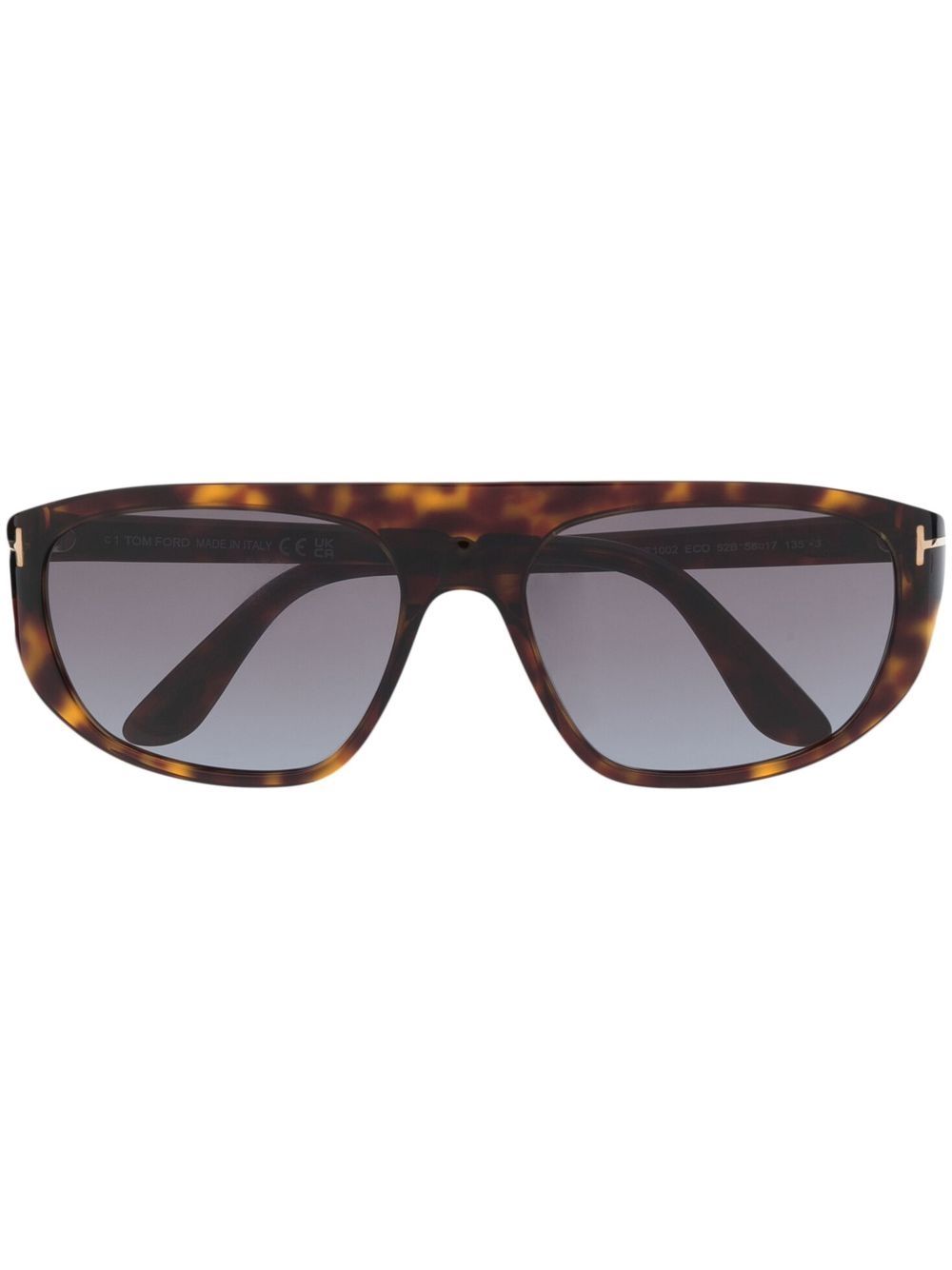 TOM FORD Eyewear 方框太阳眼镜 - 褐色