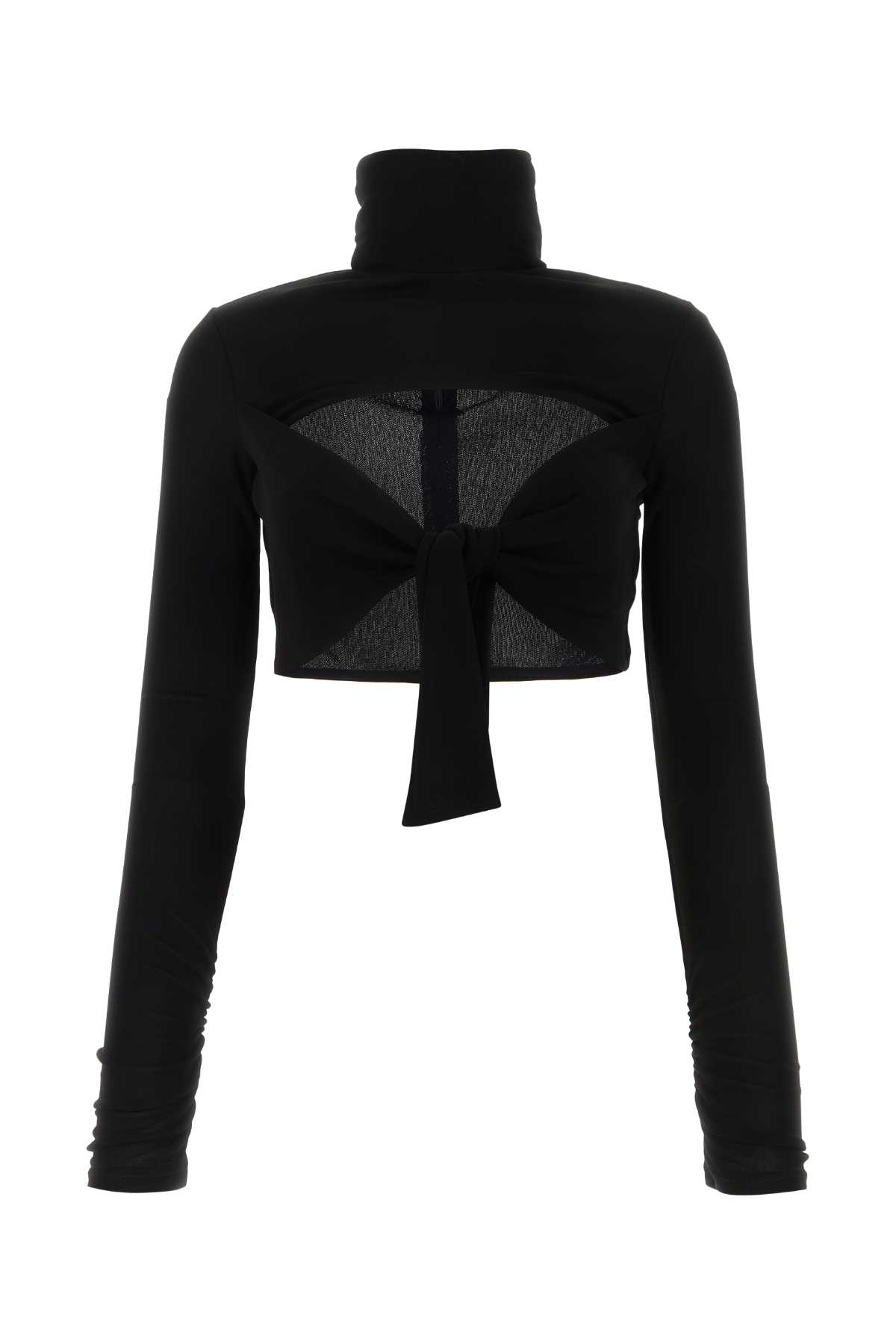 MSGM 黑色粘胶上衣