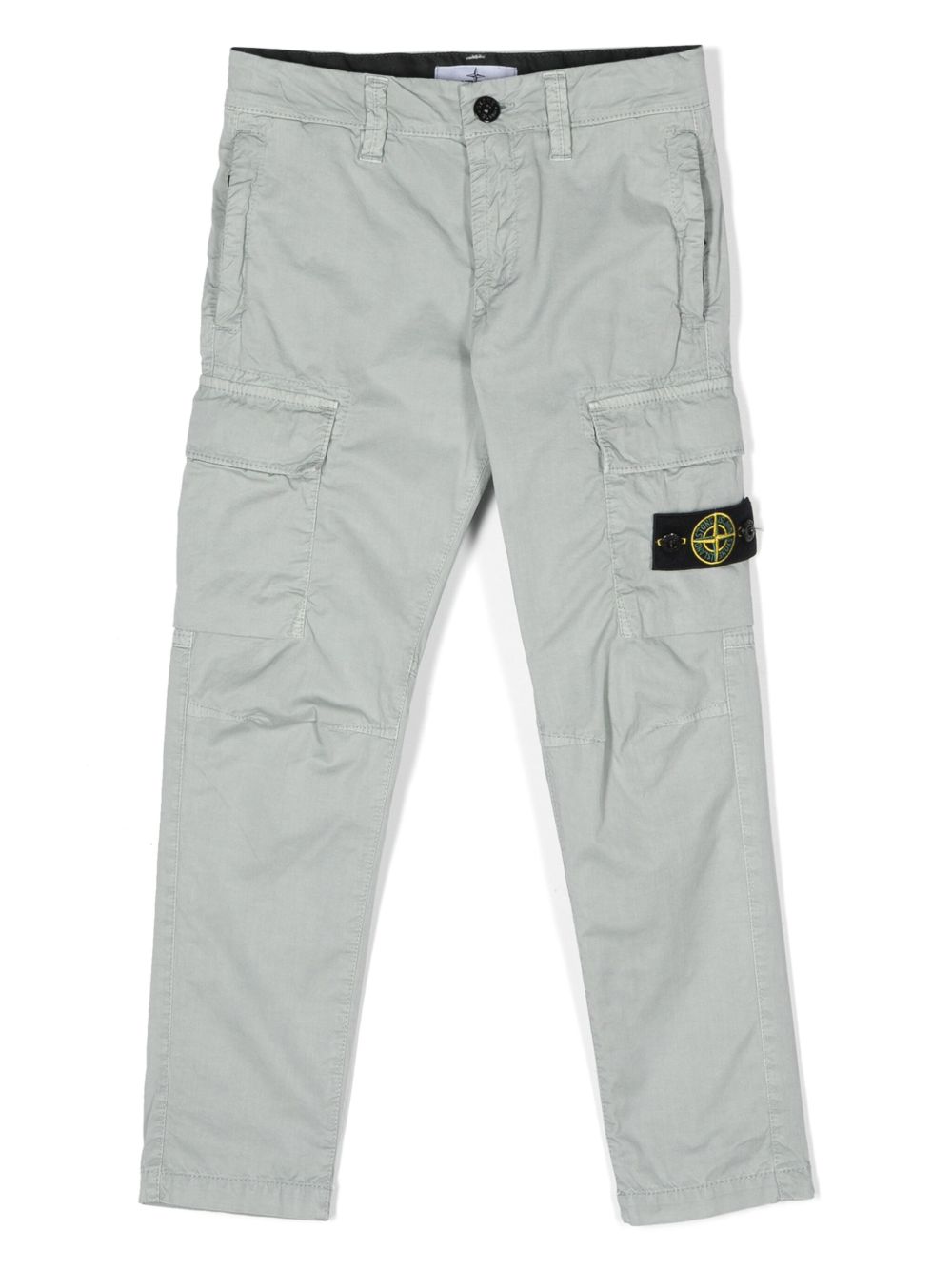 Stone Island Junior Compass 图案工装裤 - 灰色