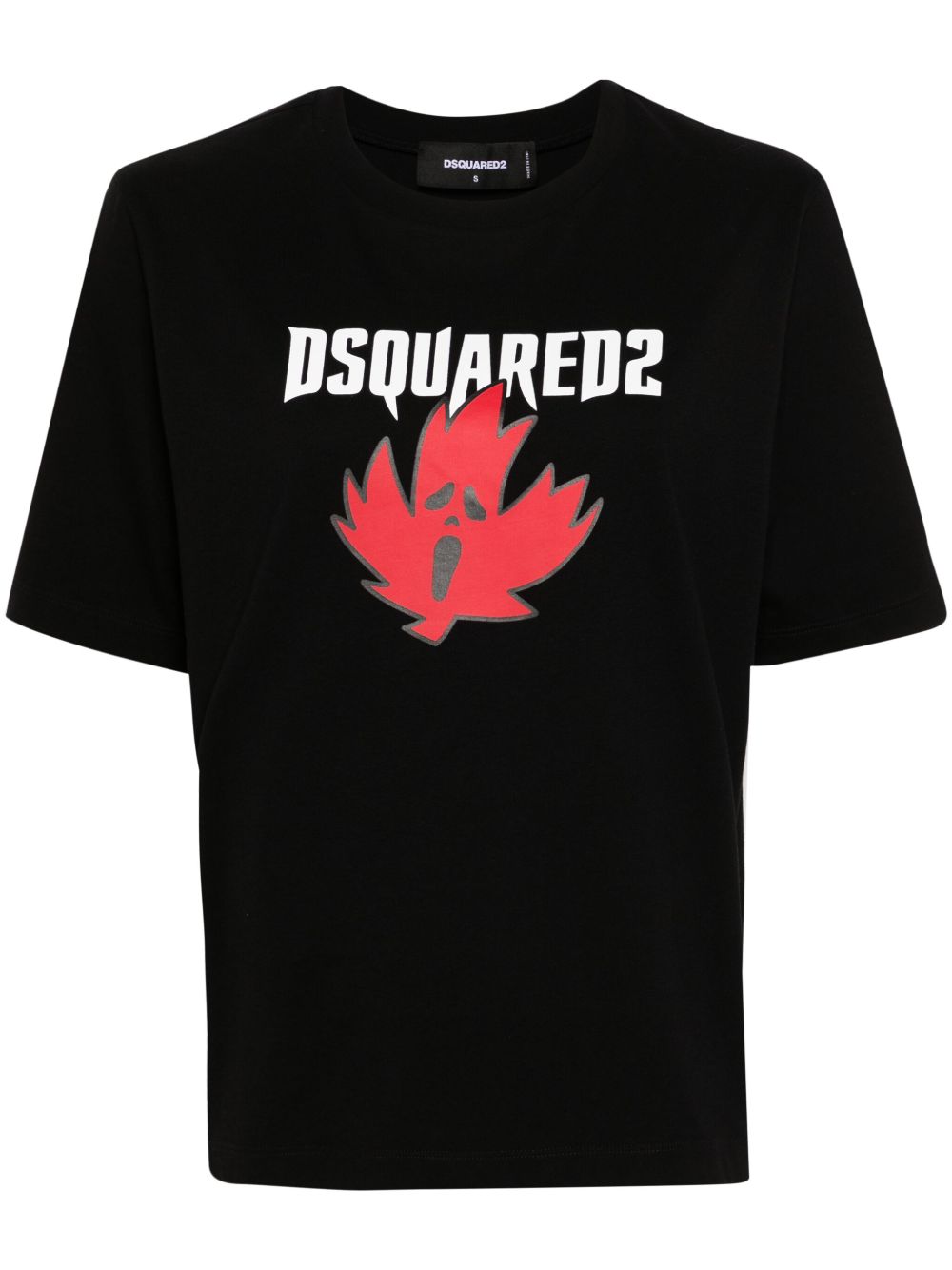 DSQUARED2 Horror 枫叶印花T恤 - 黑色