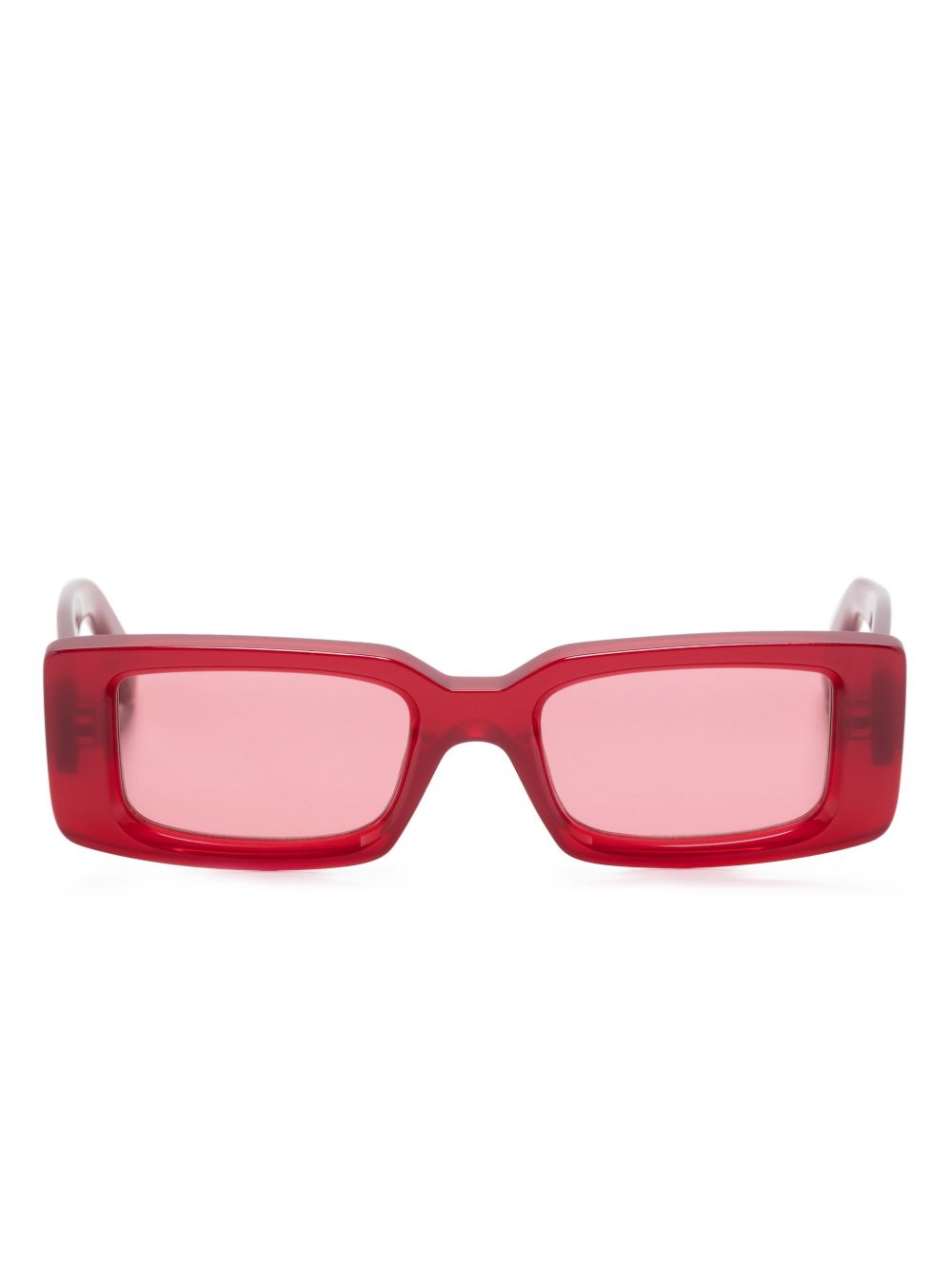 Off-White Eyewear Arthur 长方框太阳眼镜 - 红色