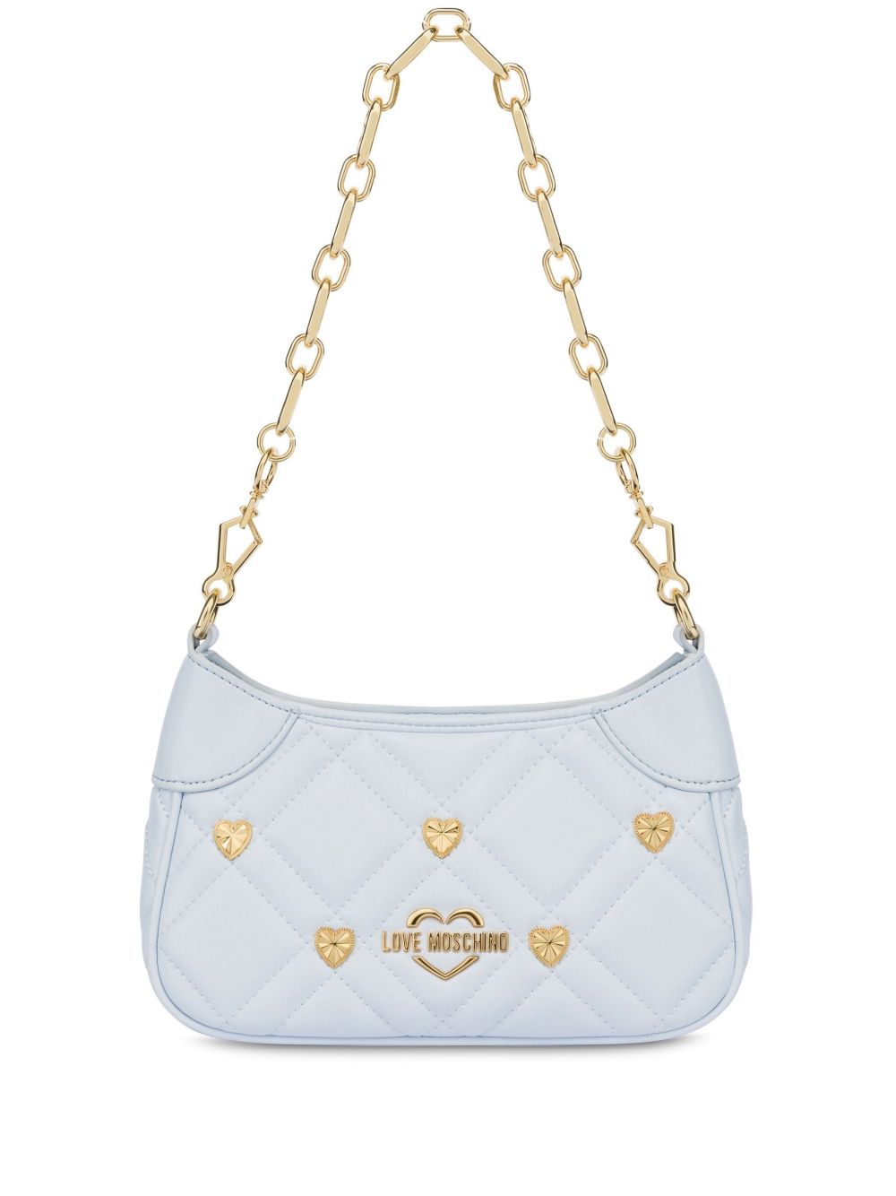 Love Moschino logo单肩包 - 蓝色