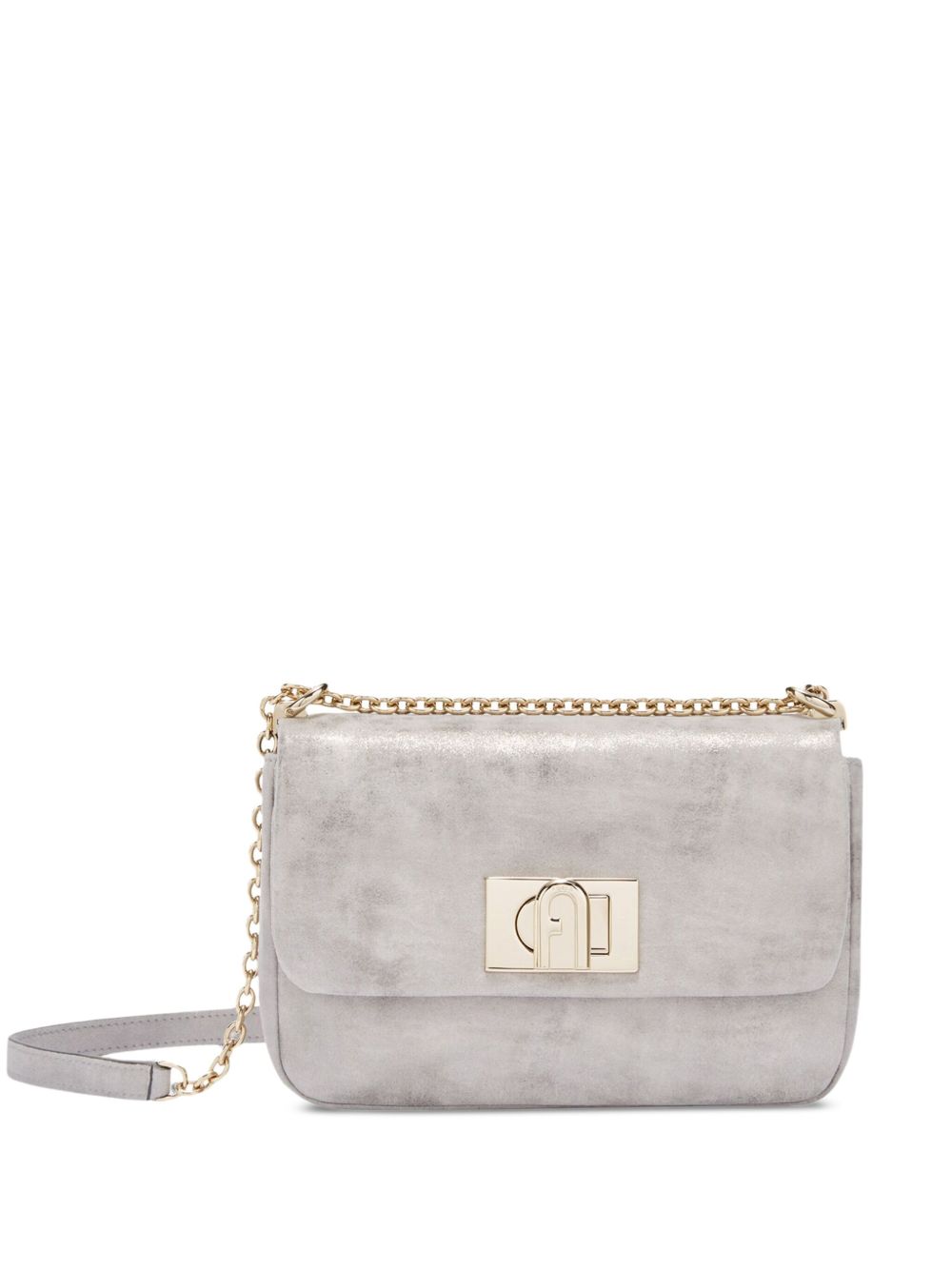 Furla 1927 系列皮质斜挎包 - 灰色