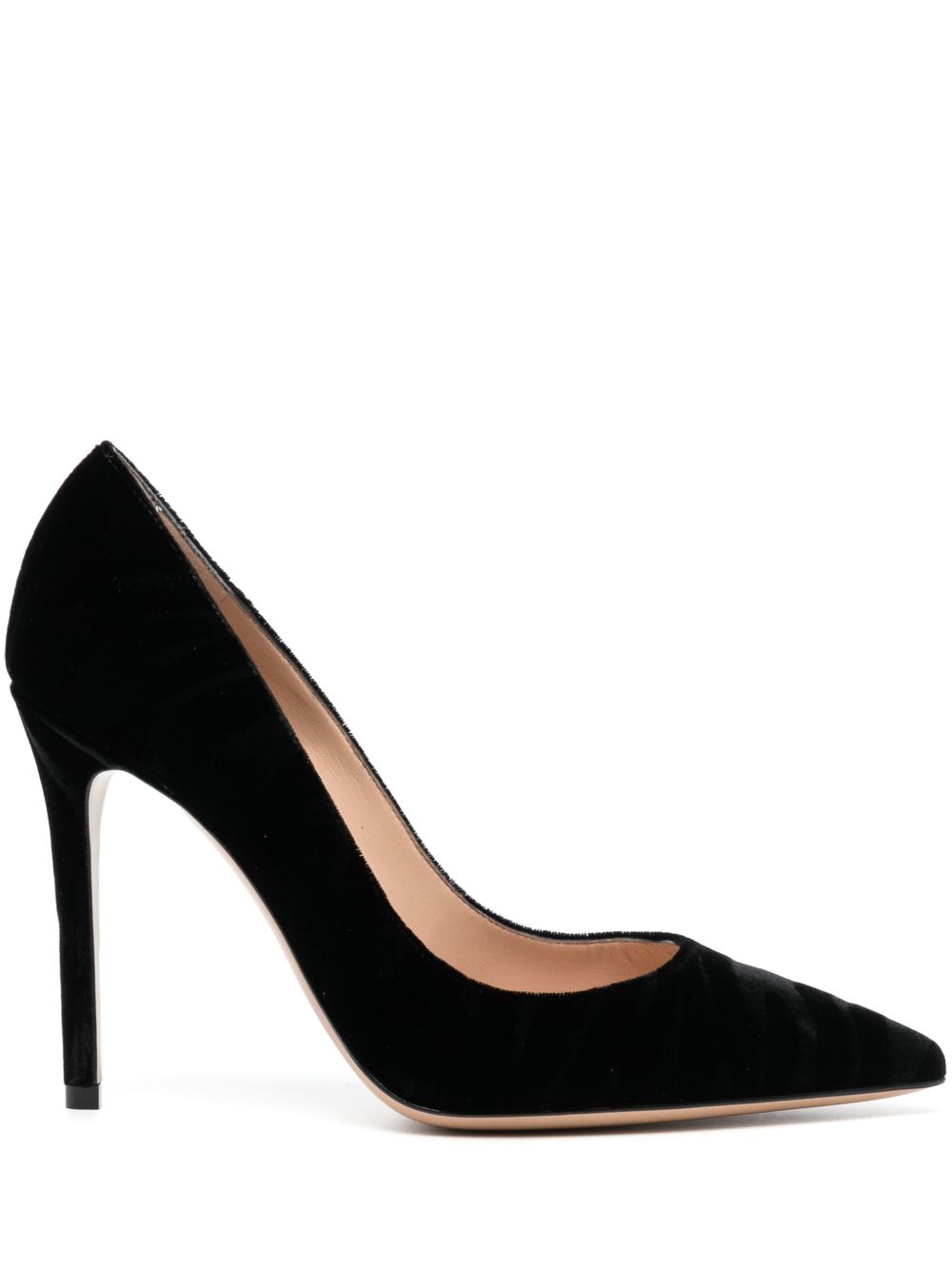 Gianvito Rossi 绒面皮低跟鞋 - 黑色