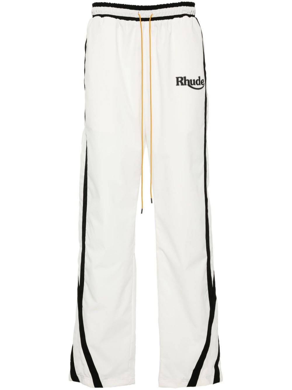 RHUDE logo印花运动裤 - 白色