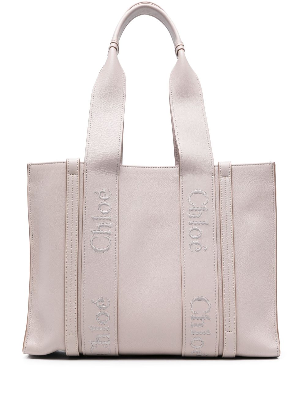 Chloé Woody 中号托特包 - 灰色