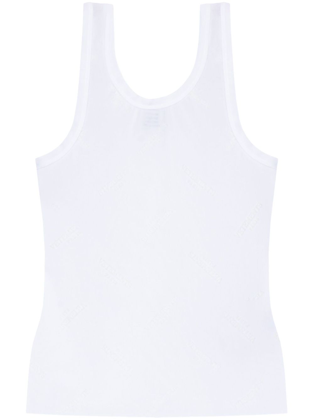VETEMENTS logo提花坦克背心 - 白色