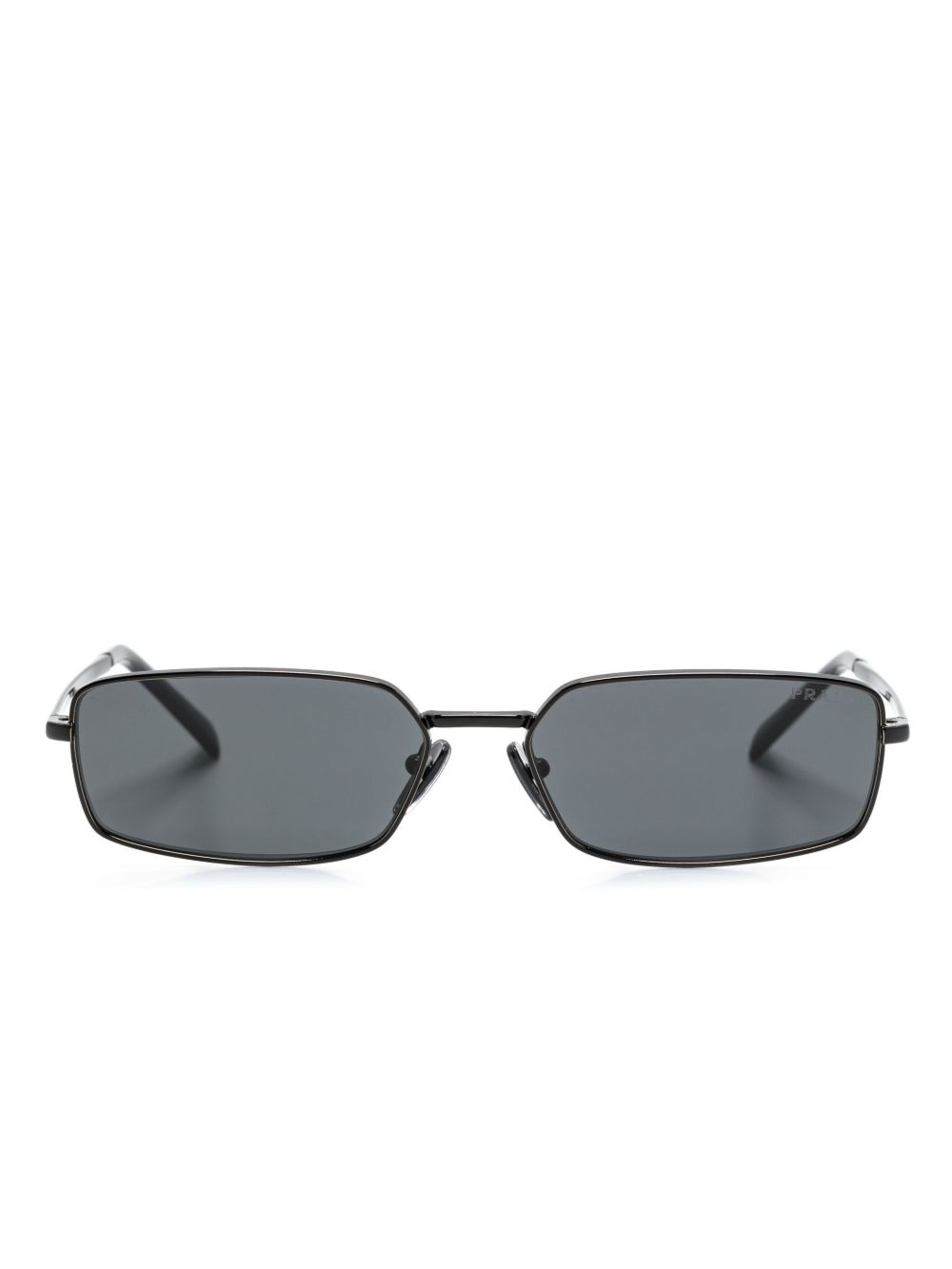 Prada Eyewear A60S 长方形框太阳眼镜 - 黑色