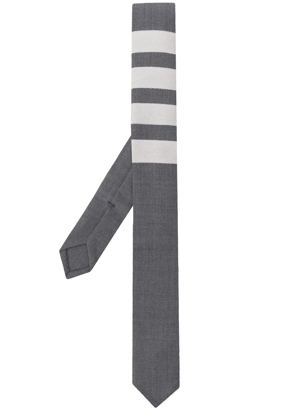 Thom Browne 四条纹经典领带 - 灰色