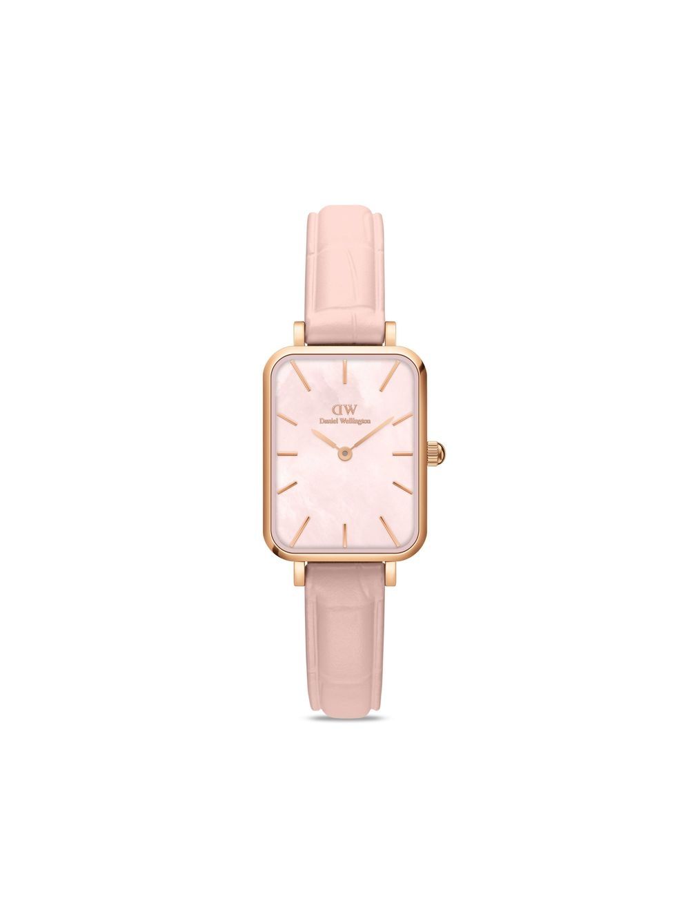 Daniel Wellington Quadro Pressed Rouge 20x26毫米腕表 - 粉色