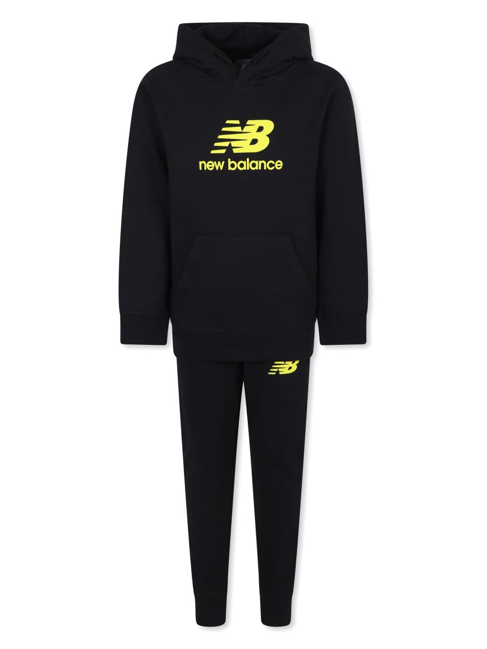 New Balance Kids logo印花运动套装 - 黑色