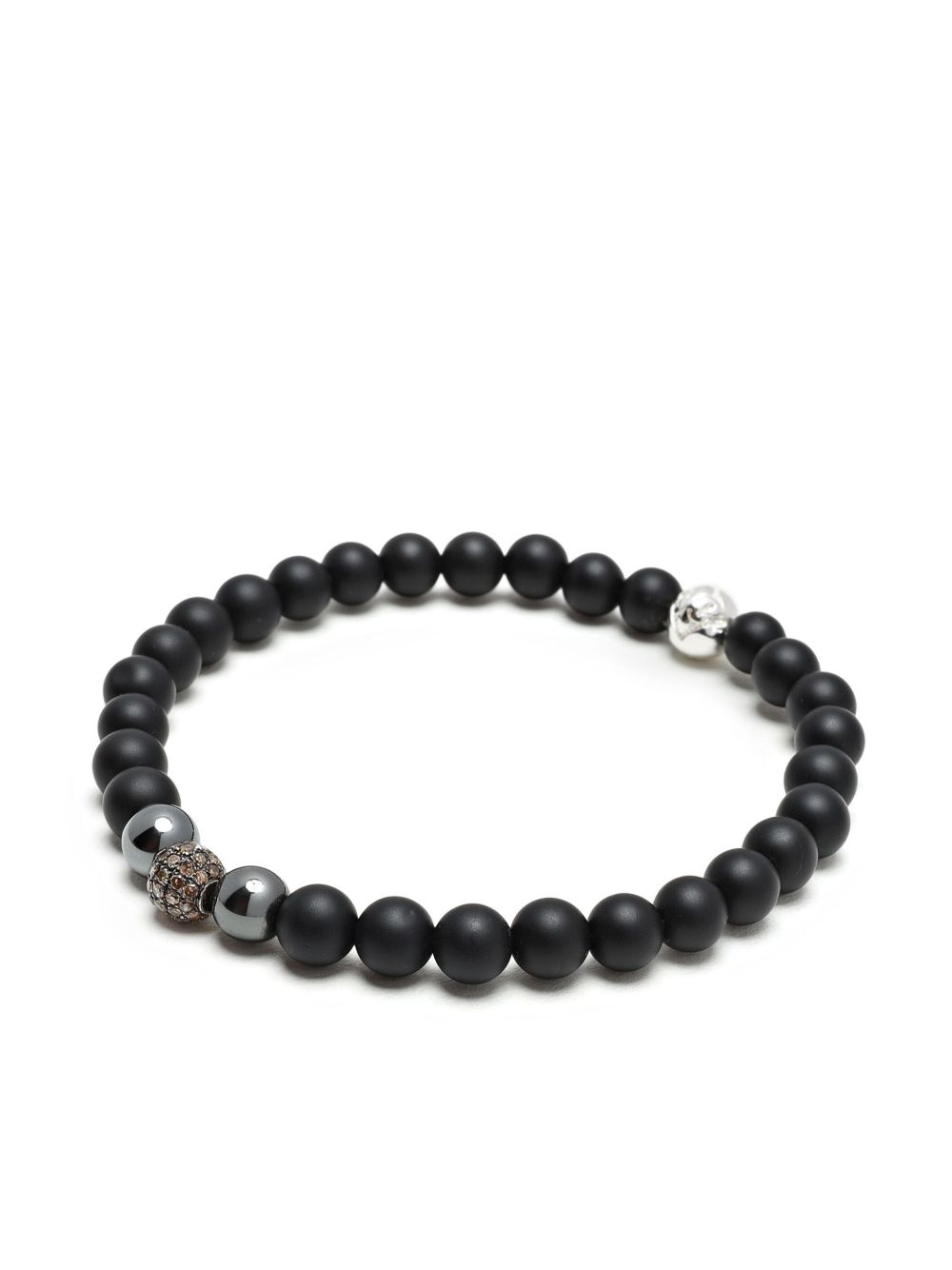 Nialaya Jewelry 钻石缀饰手链 - 黑色