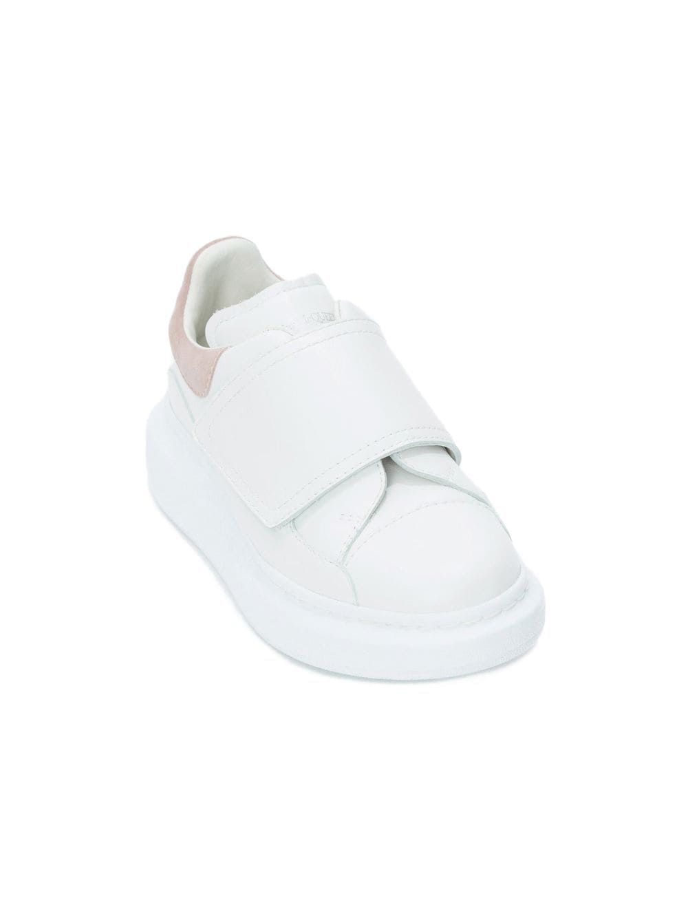 Alexander McQueen Kids 亚历山大·麦昆 魔术贴板鞋 - 白色