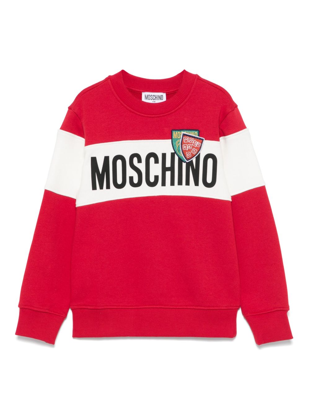 Moschino Kids logo印花卫衣 - 红色